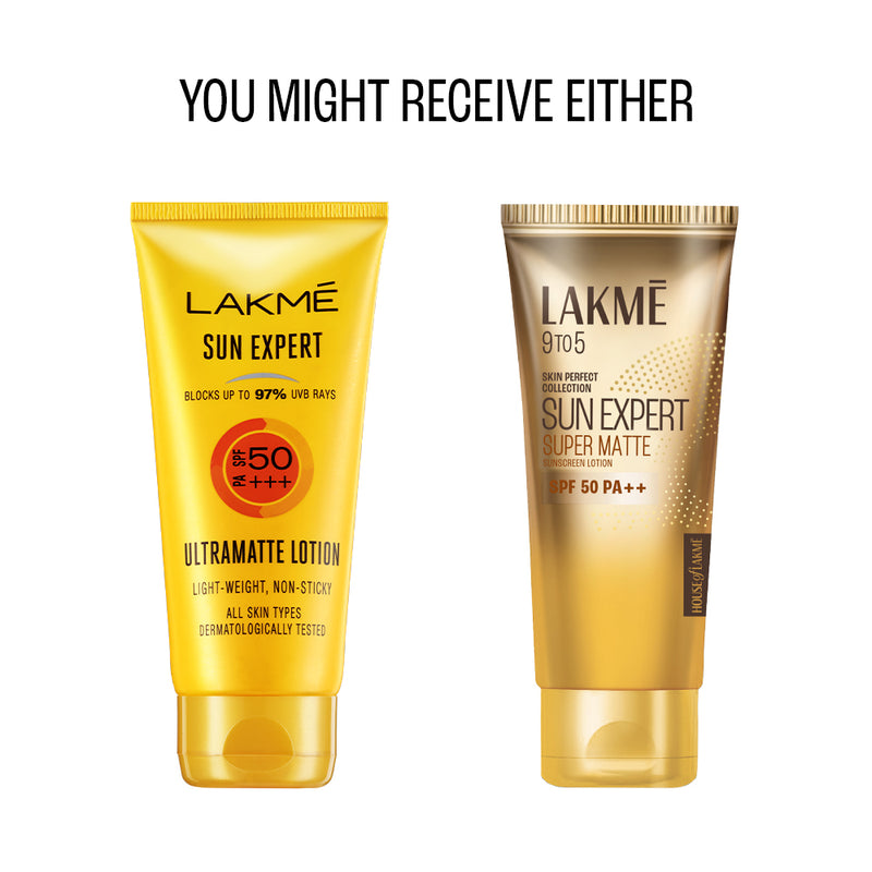 Lakmē Matte Sunscreen SPF 50 PA+++, Niacinamide|UVA/B Protection|For Normal To Oily Skin 100ml