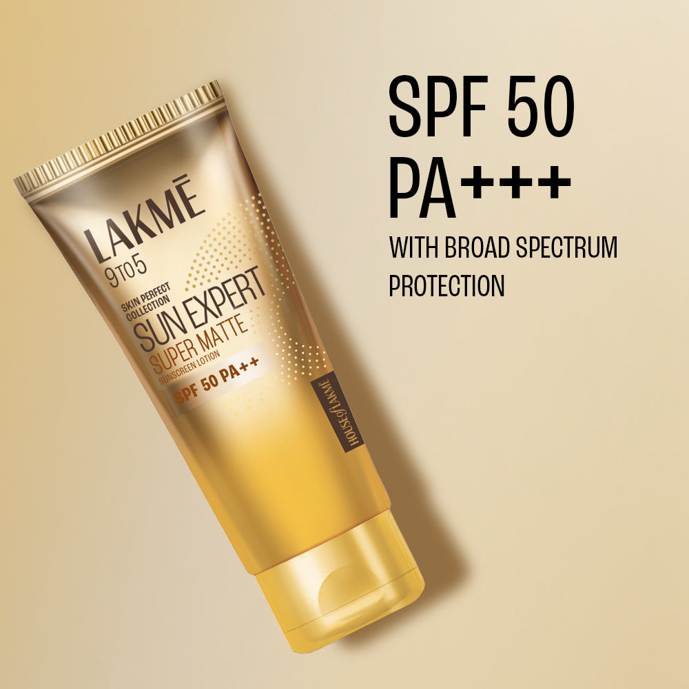 Lakmē Matte Sunscreen SPF 50 PA+++, Niacinamide|UVA/B Protection|For Normal To Oily Skin 50ml