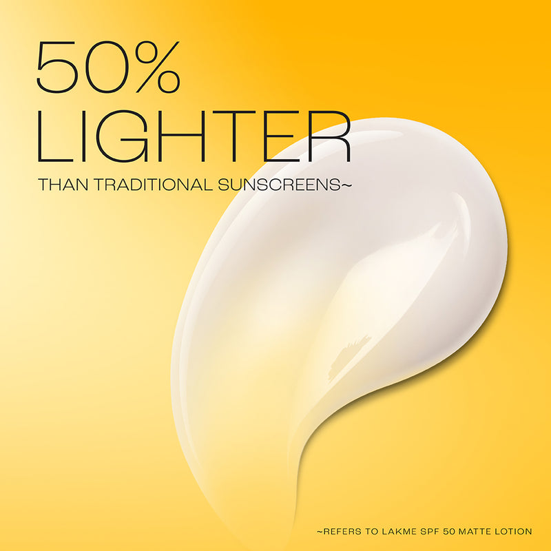 Lakmē Sunscreen Gel SPF 50 PA+++Niacinamide, Water-Light, For Normal to Oily Skin,No White Cast 50g