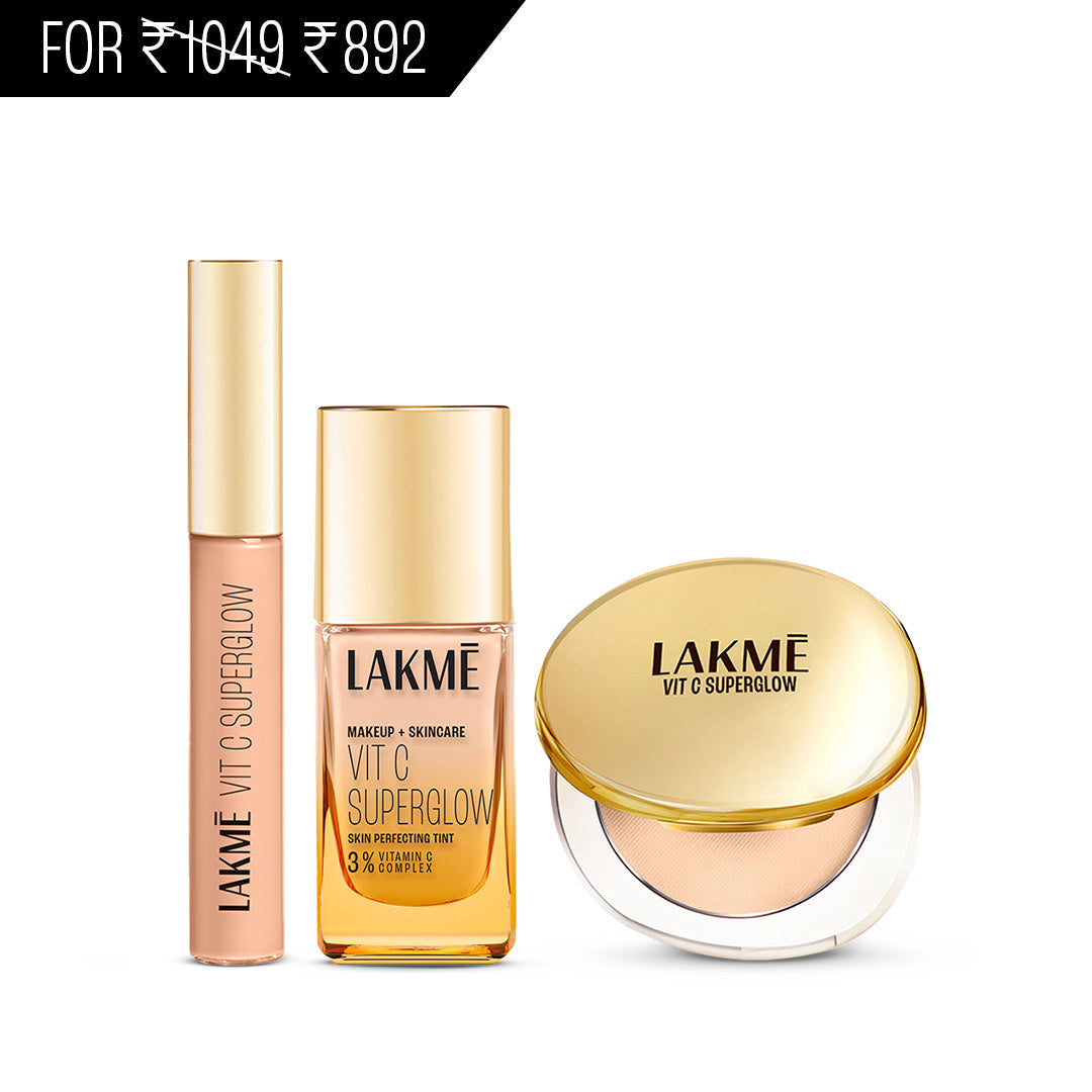 Lakmē VitC Superglow Tint, Compact & Concealer Trio