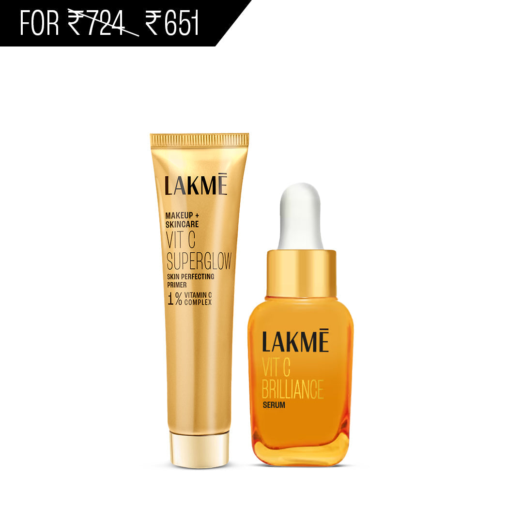 Lakmē VitC Superglow Primer + Serum combo