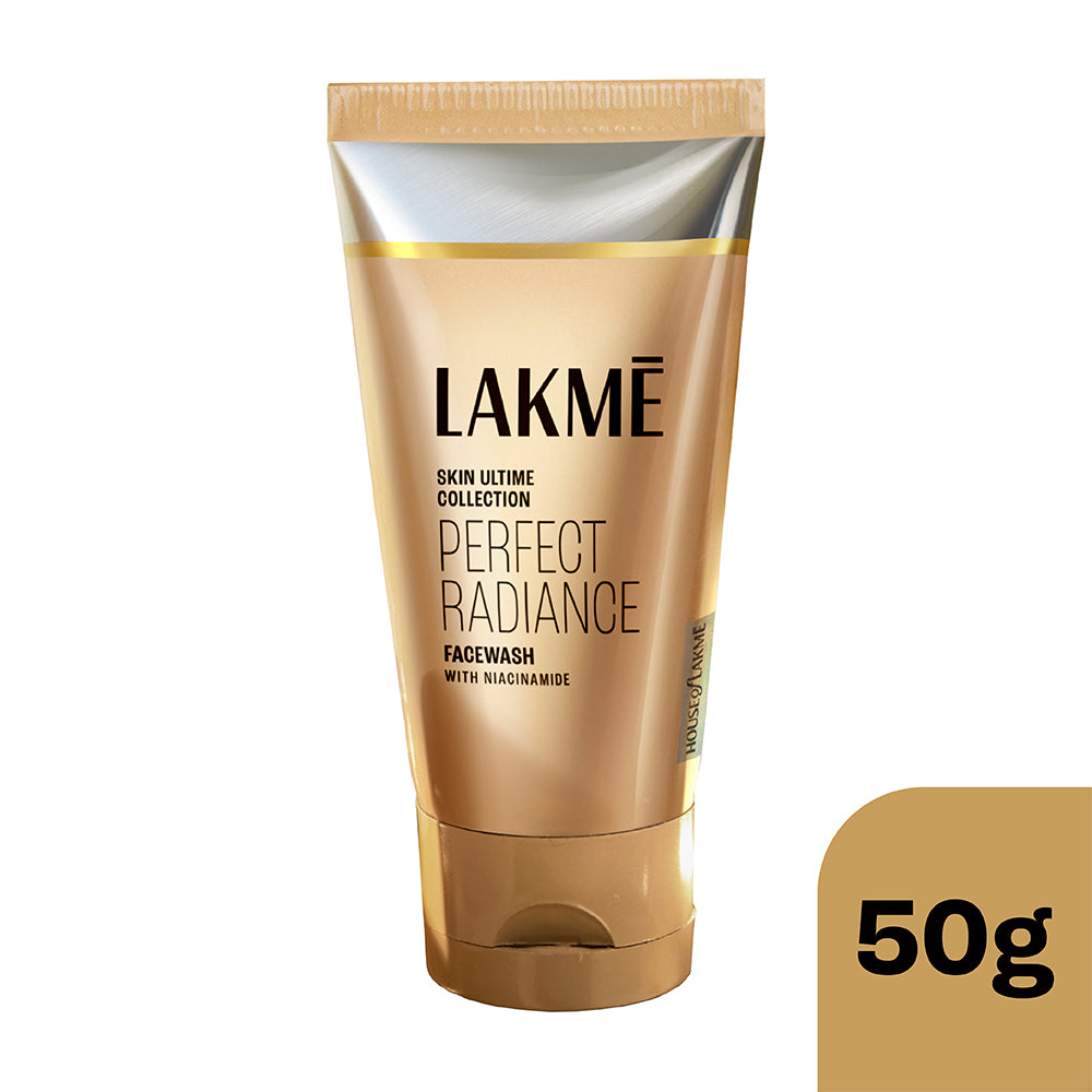 Lakmē Perfect Radiance Brightening Facewash with Niacinamide for Glowing Skin, 50gm