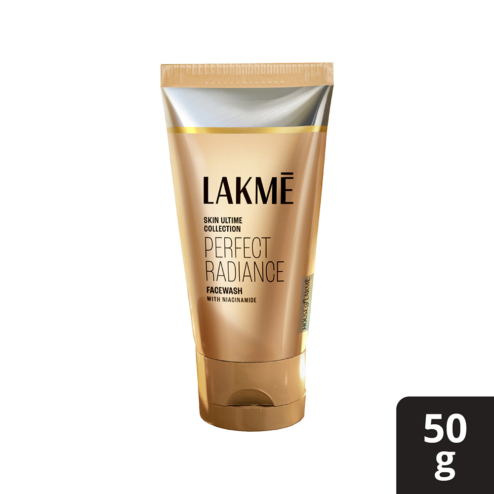 Lakmē Perfect Radiance Brightening Facewash with Niacinamide for Glowing Skin, 50gm