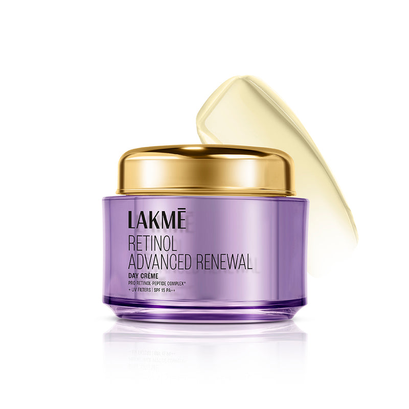 Lakme Retinol Advanced Renewal Day Creme Pro-Retinol Peptide Complex + UV Filters & SPF 15 PA++ 50G