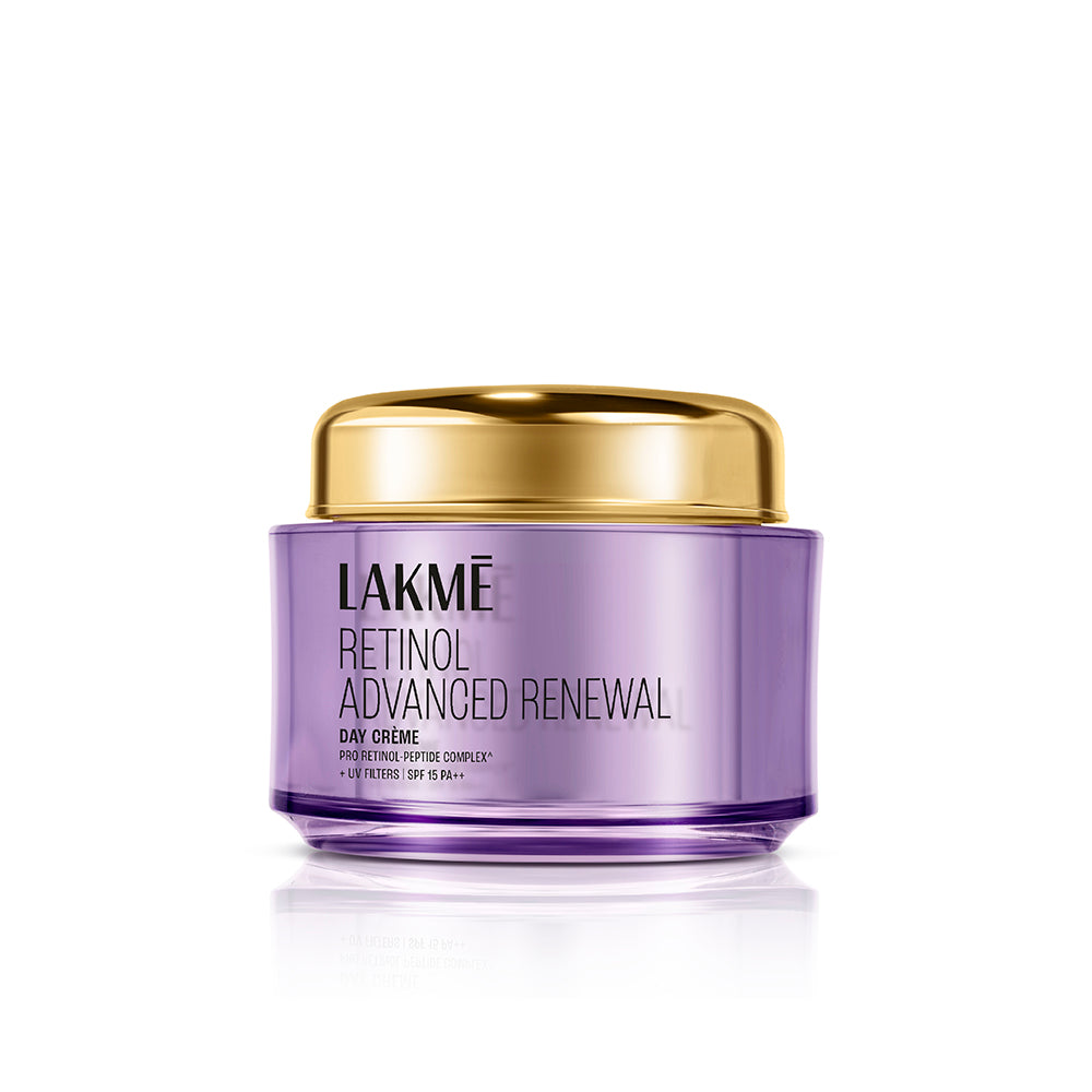 Lakme Retinol Advanced Renewal Day Creme Pro-Retinol Peptide Complex + UV Filters & SPF 15 PA++ 50G