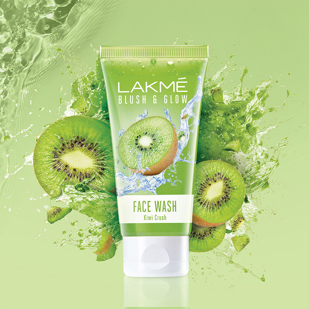 Lakmē Blush & Glow Kiwi Freshness Gel Face Wash with Kiwi Extracts, 50 g