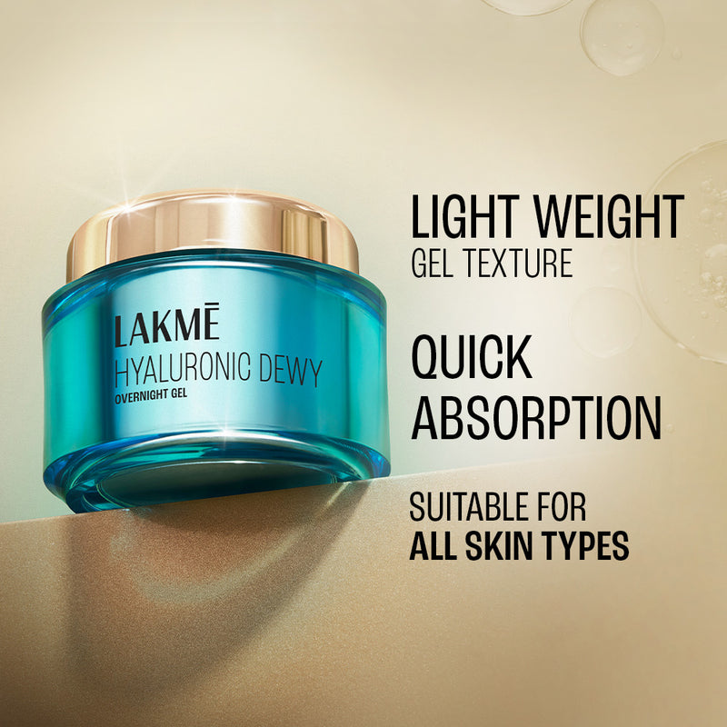 Lakmē Hyaluronic Dewy Overnight Gel with Hyaluronic Acid 50G