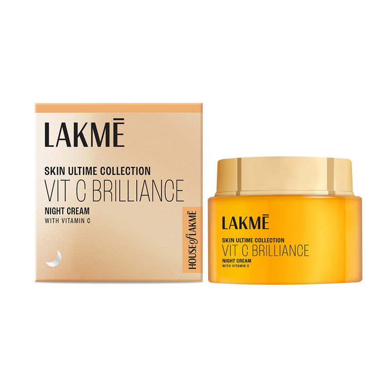 Lakmē Vitamin C Brilliance Night Cream with Vitamin C 50G, healthy, glowing skin