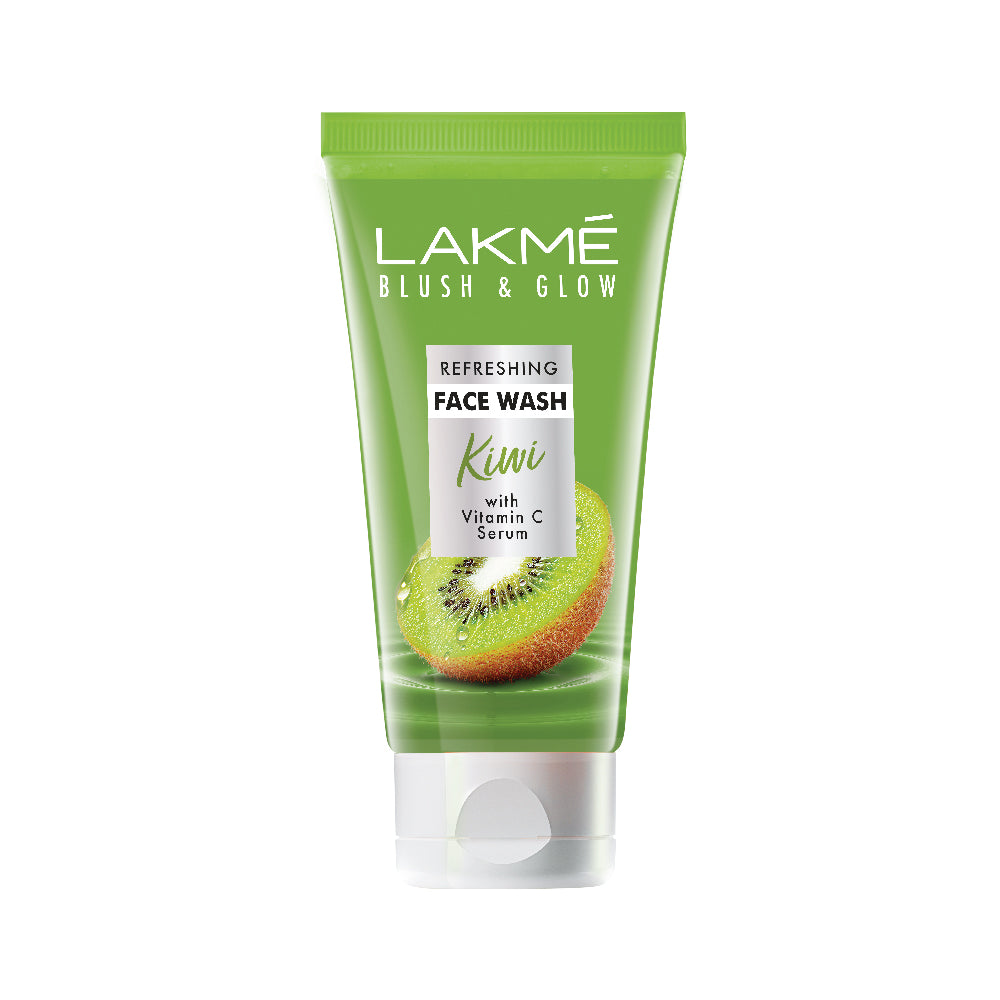 Lakmē Blush & Glow Refreshing Face Wash with Vitamin C Serum and Kiwi Fruit Extracts, 150gm