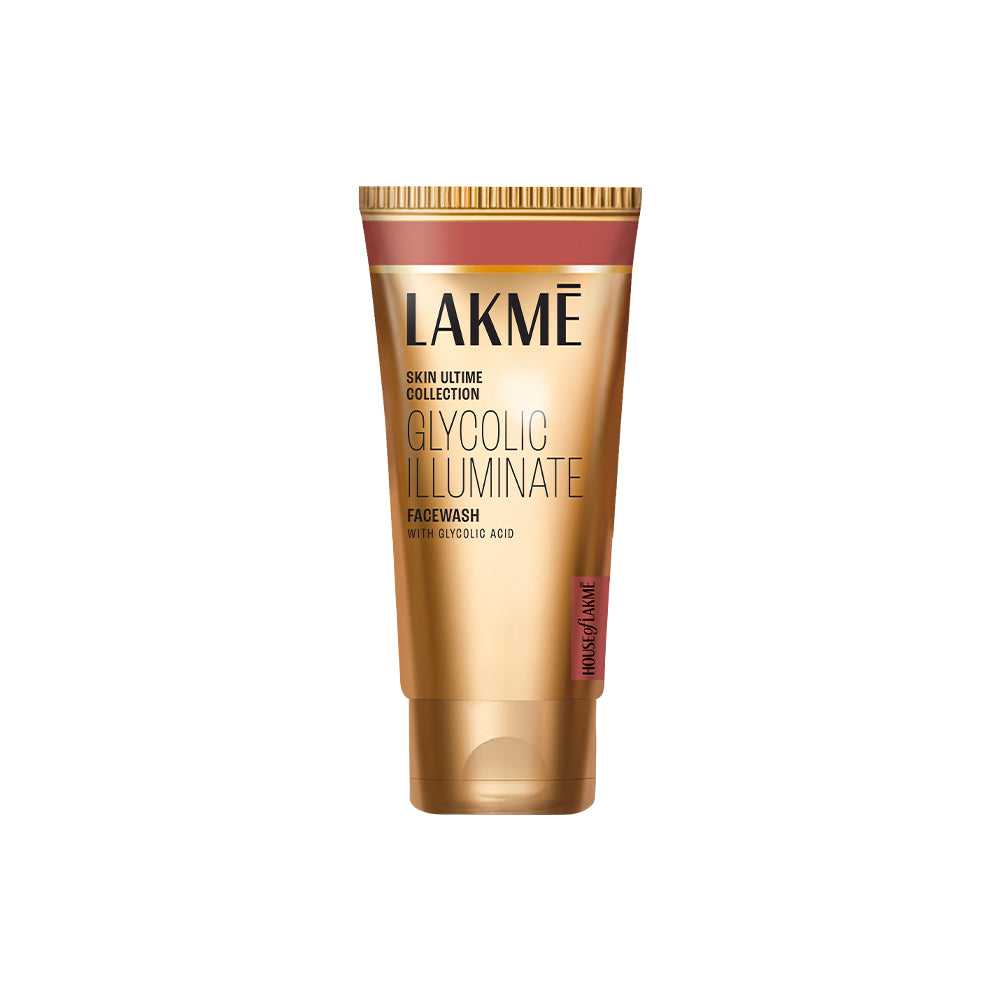 Lakmē Glycolic Illuminate Facewash with Glycolic Acid for Gentle Exfoliation & Illuminated Skin 50g