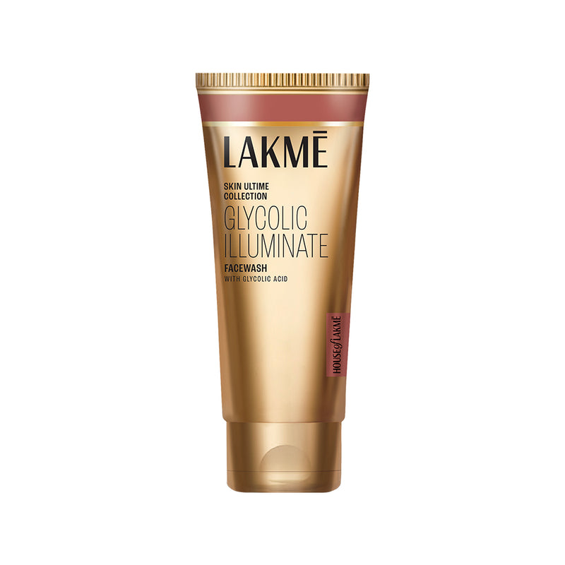 Lakmē Glycolic Illuminate Facewash with Glycolic Acid for Gentle Exfoliation & Illuminated Skin 100g