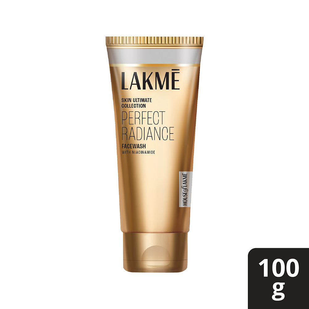 Lakmē Perfect Radiance Facewash with 98% Pure Niacinamide for Glowing Skin, 100gm