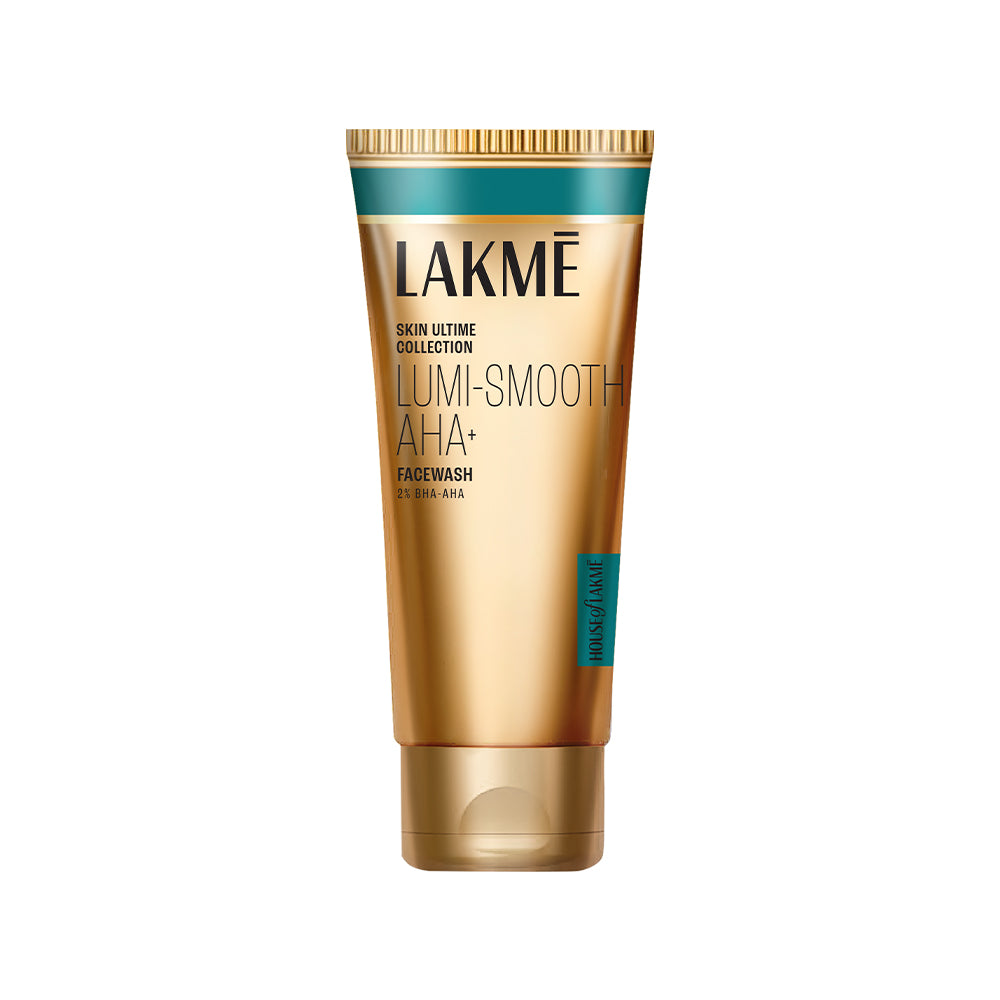 Lakme Lumi-Smooth AHA+ Facewash with 2% Salicylic & Lactic Acid for Glowing Skin, 100gm