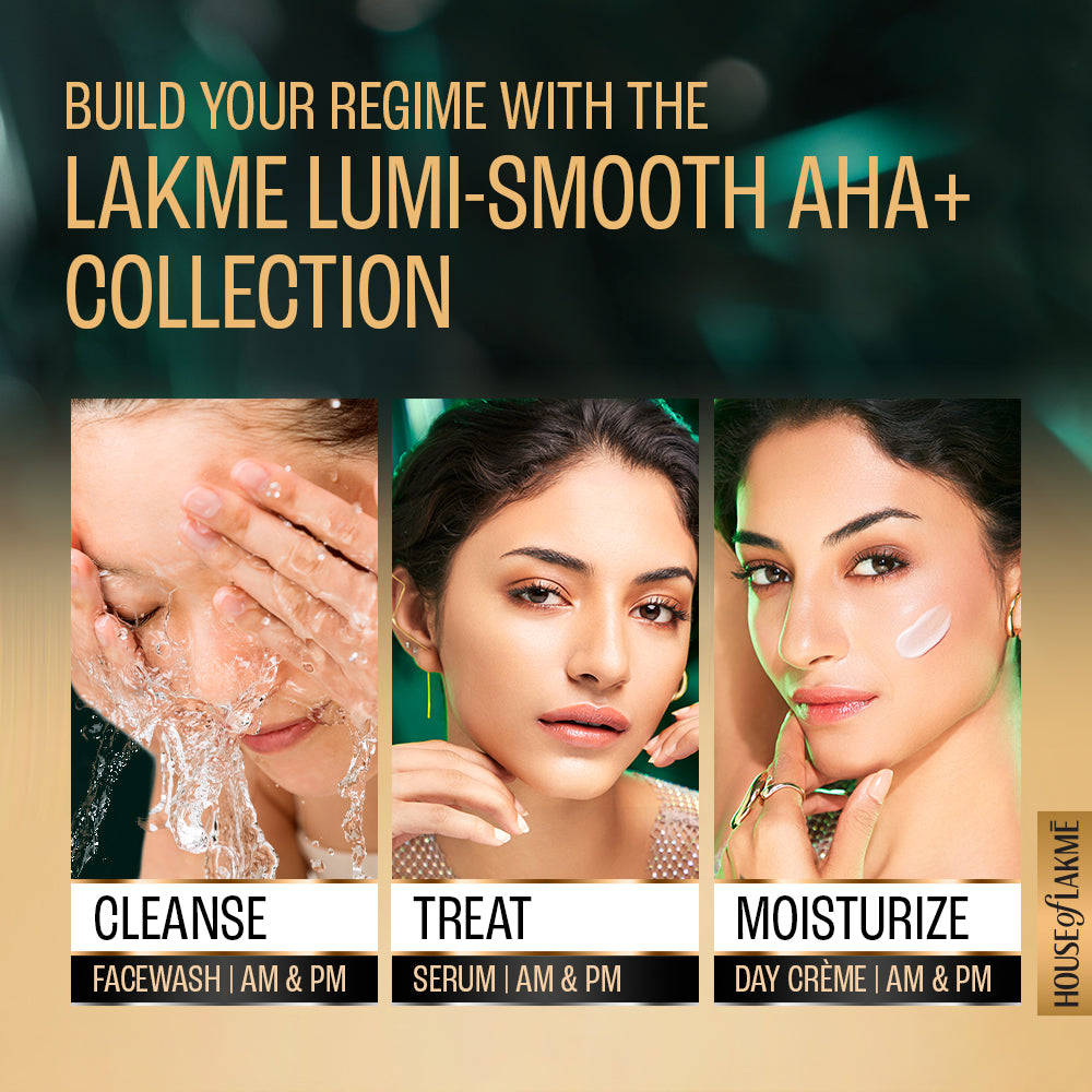 Lakme Lumi-Smooth AHA+ Facewash with 2% Salicylic & Lactic Acid for Glowing Skin, 100gm