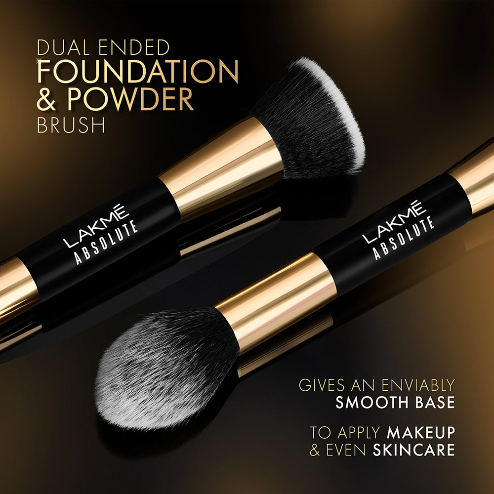 Lakmē Absolute Makeup Master Tools -  Dual Ended Foundation & Powder Brush