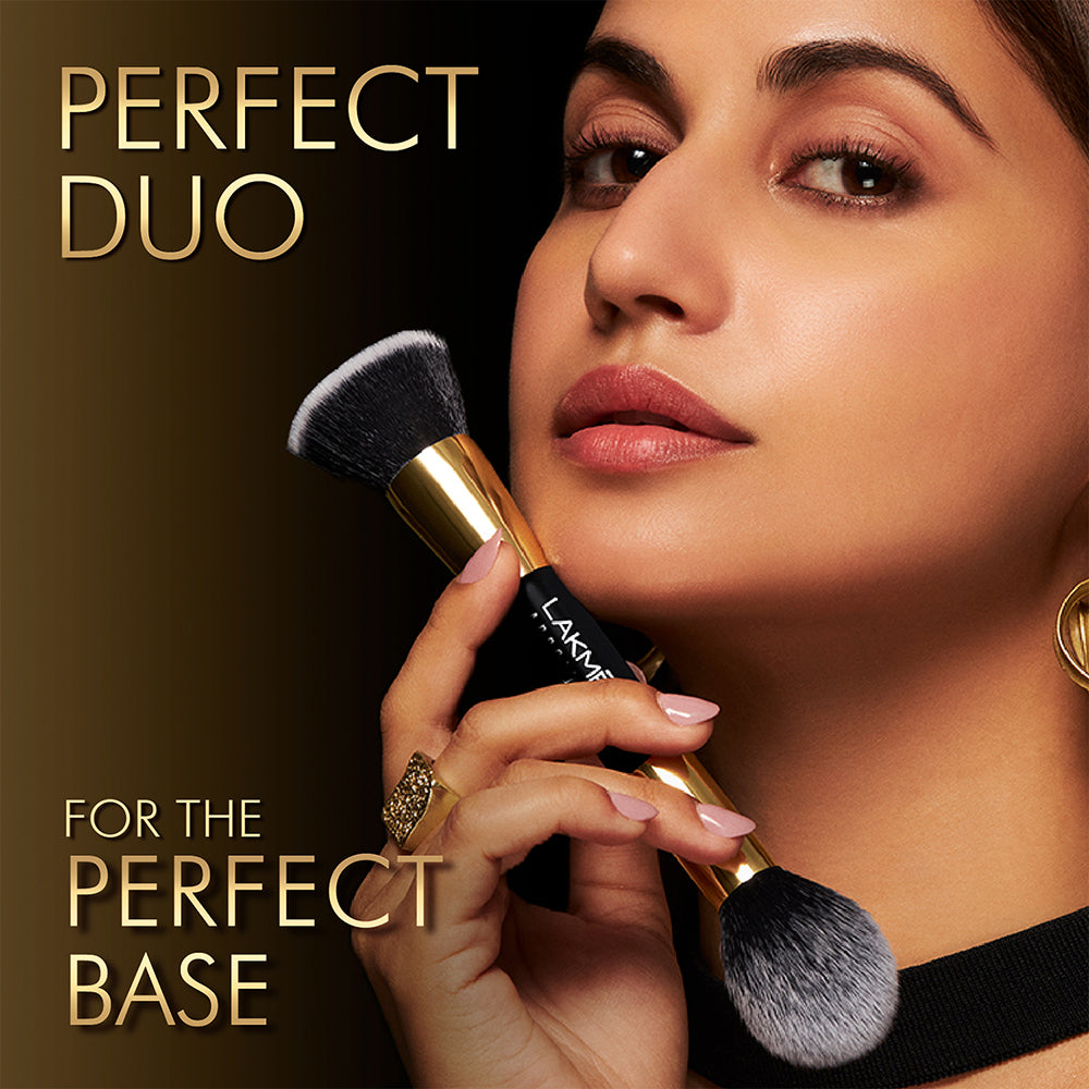 Lakmē Absolute Makeup Master Tools -  Dual Ended Foundation & Powder Brush