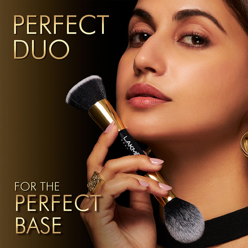 Lakmē Absolute Makeup Master Tools -  Dual Ended Foundation & Powder Brush