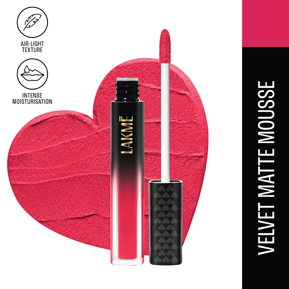 Lakmē Xtraordin-airy Lip Mousse-Perfect Match Pink