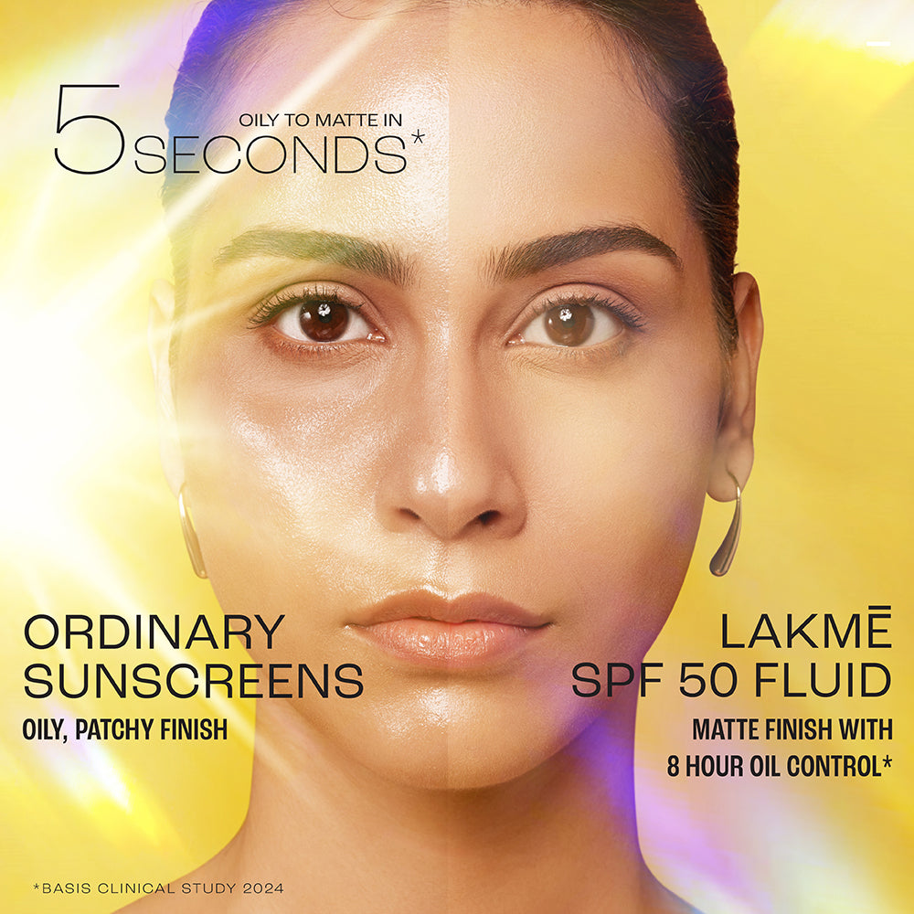 Lakme Sun Expert Dry Matte Fluid SPF 50++++ Sunscreen with 1% niac & ceramide, for oily skin 50ml